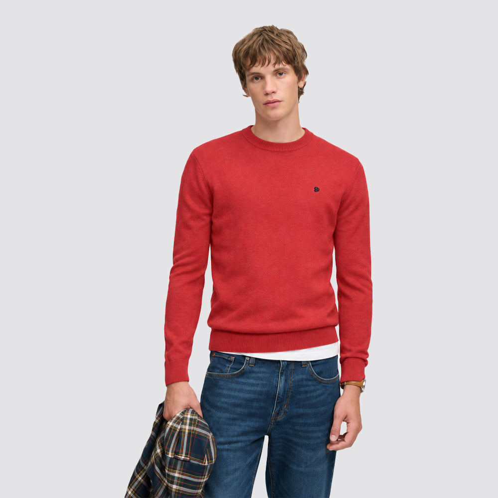 Maglione preppy essential superdry uomo in cotone bio