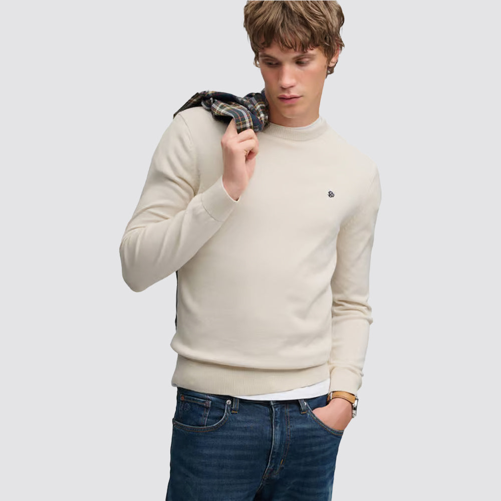 Maglione preppy essential superdry uomo in cotone bio