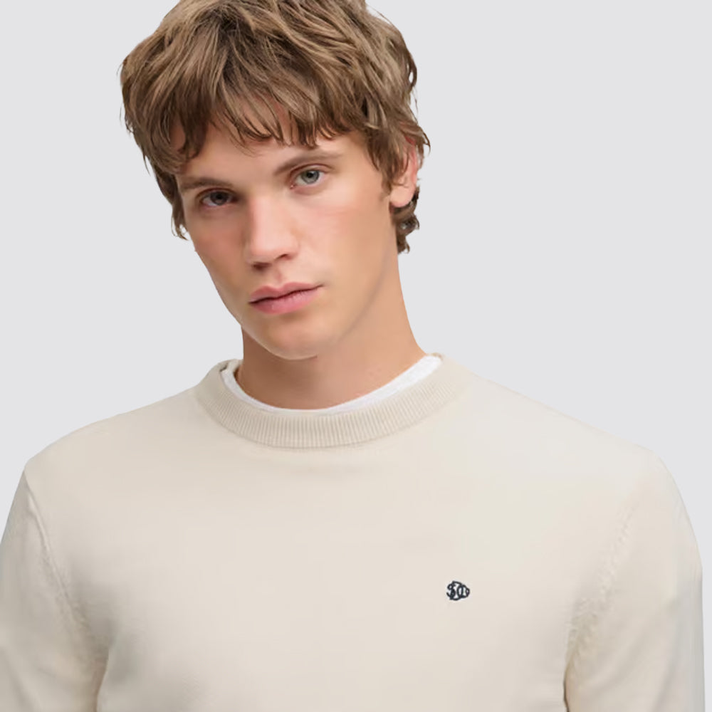 Maglione preppy essential superdry uomo in cotone bio