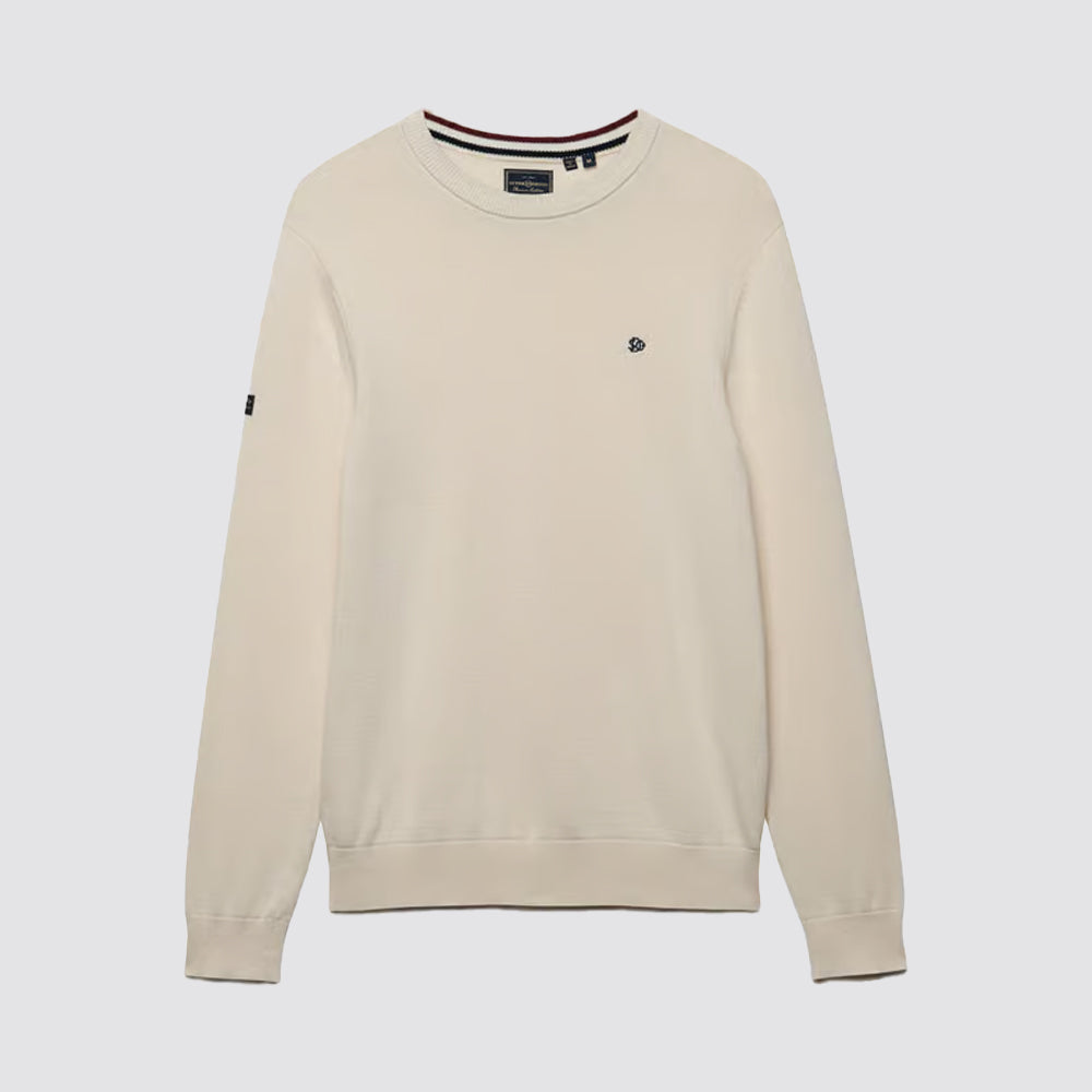 Maglione preppy essential superdry uomo in cotone bio