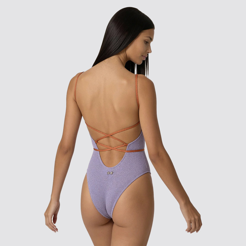 Monokini donna f**k lurex incrocio retro