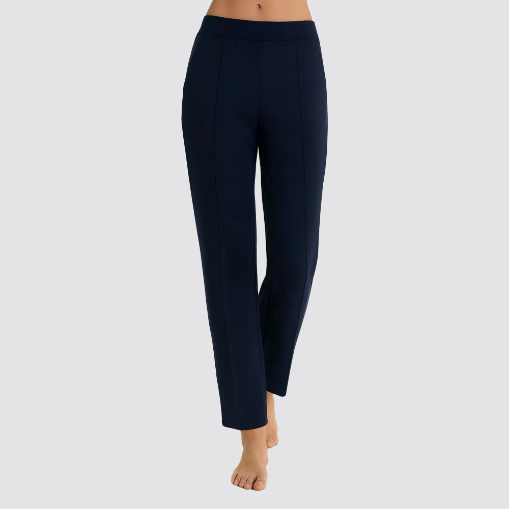 Pantalone donna ragno a sigaretta con tasche in scuba