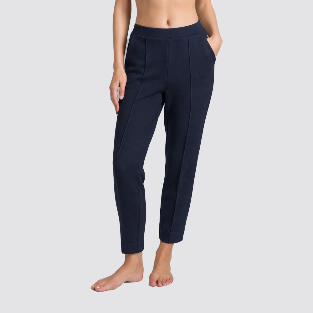 Pantalone donna ragno a sigaretta con tasche in scuba