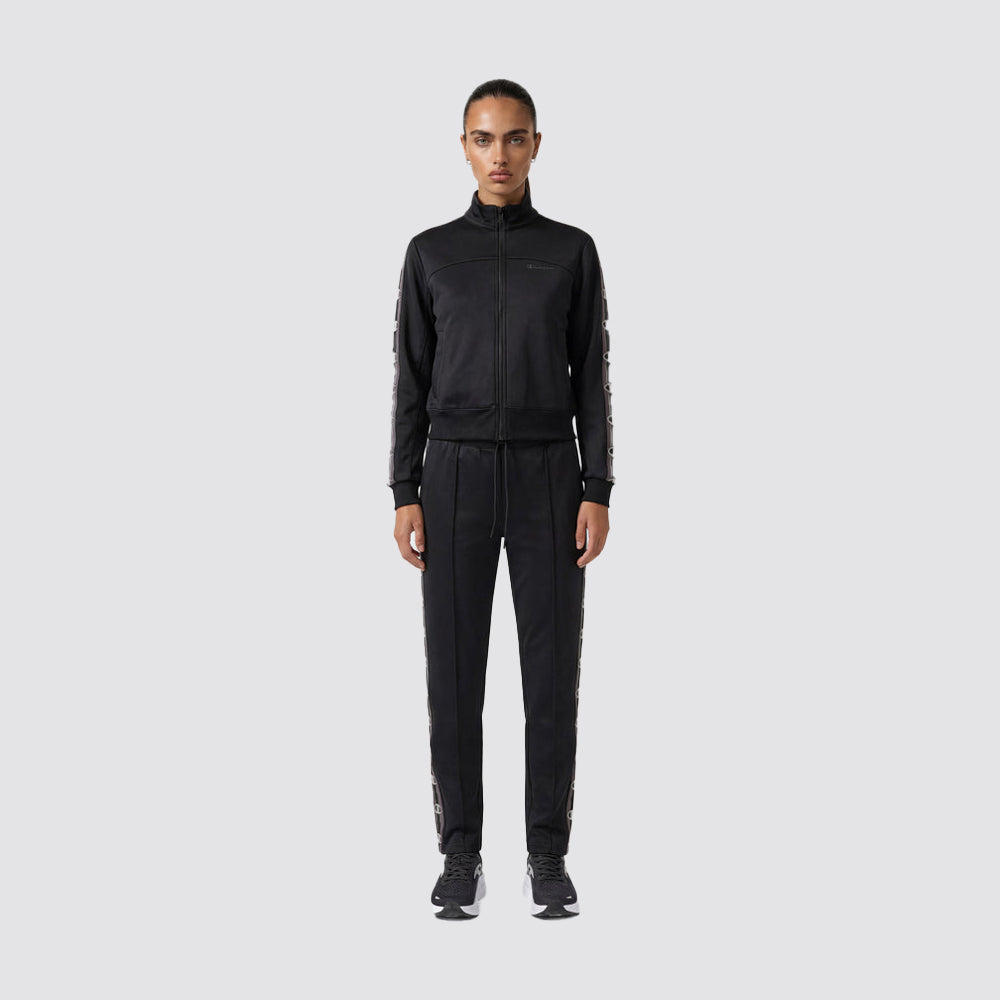 Pantaloni donna fondo dritto tape logo