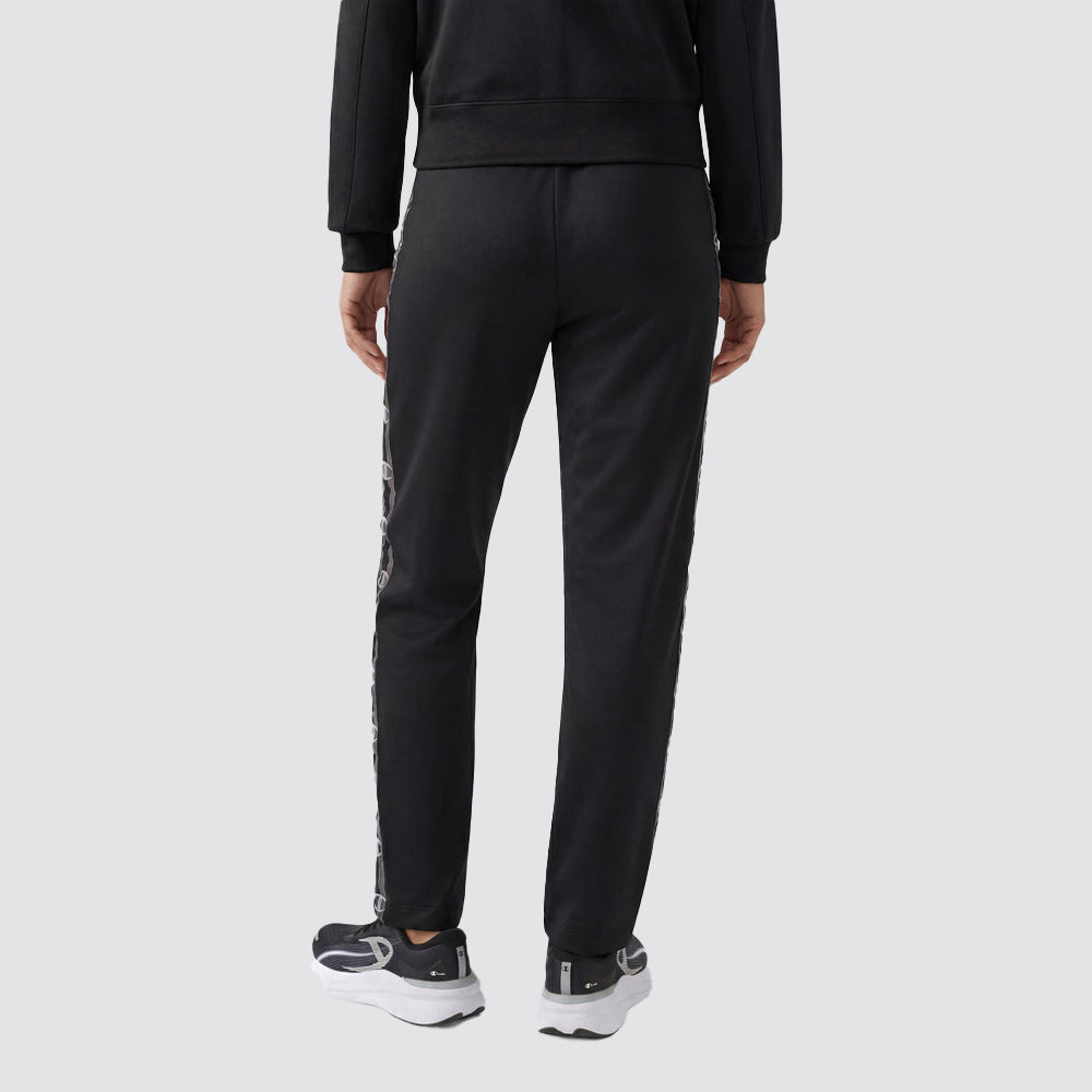 Pantaloni donna fondo dritto tape logo