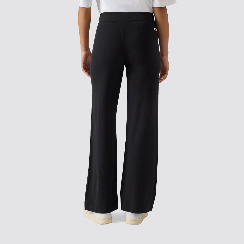 Pantaloni donna gamba ampia a costina icons vita alta casual