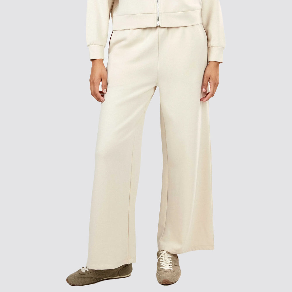 Pantaloni donna gisela dritti in felpa elasticizzata