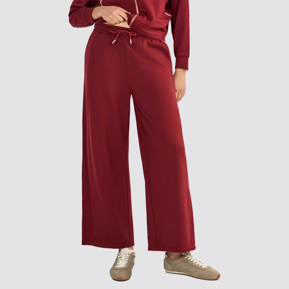 Pantaloni donna gisela dritti in felpa elasticizzata