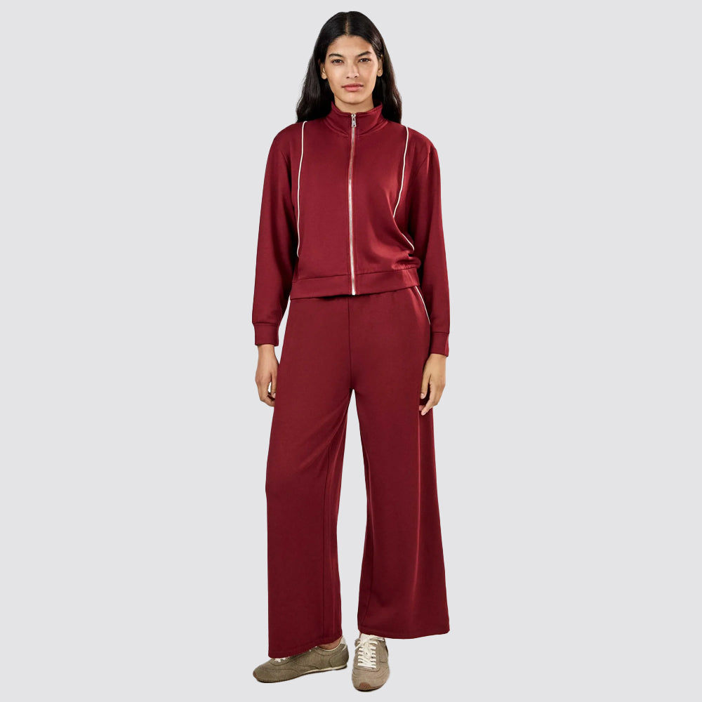 Pantaloni donna gisela dritti in felpa elasticizzata