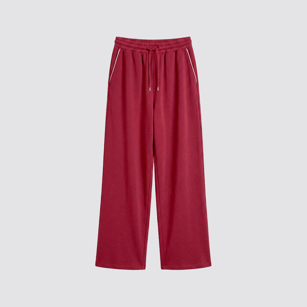 Pantaloni donna gisela dritti in felpa elasticizzata