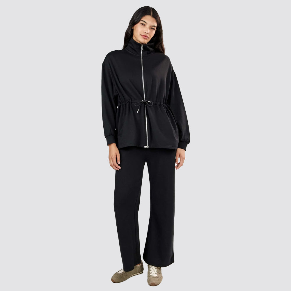 Pantaloni donna gisela dritti in felpa elasticizzata