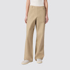 Pantaloni donna in tessuto fondo dritto