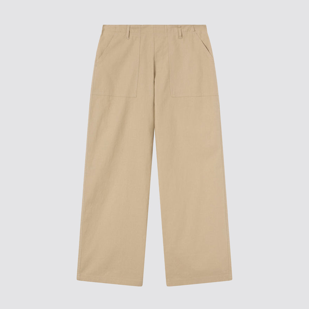 Pantaloni donna in tessuto fondo dritto