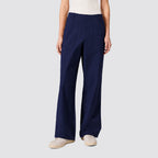 Pantaloni donna in tessuto fondo dritto
