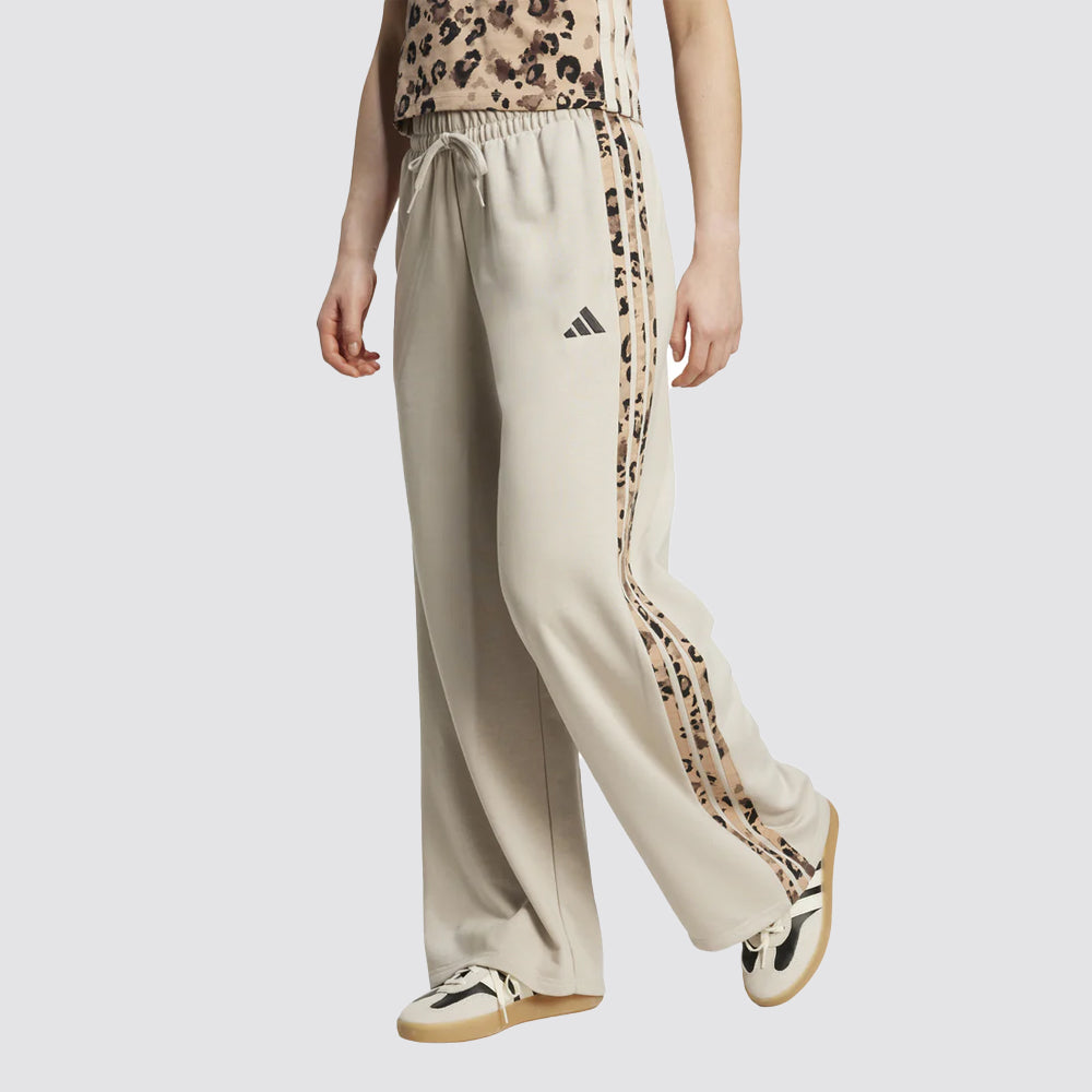 Pantaloni donna palazzo 3 stripes stampa animalier