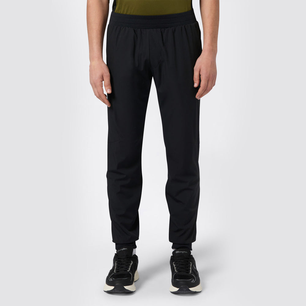 Pantaloni uomo in nylon stretch con polsini a costine c-tech