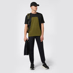Pantaloni uomo in nylon stretch con polsini a costine c-tech