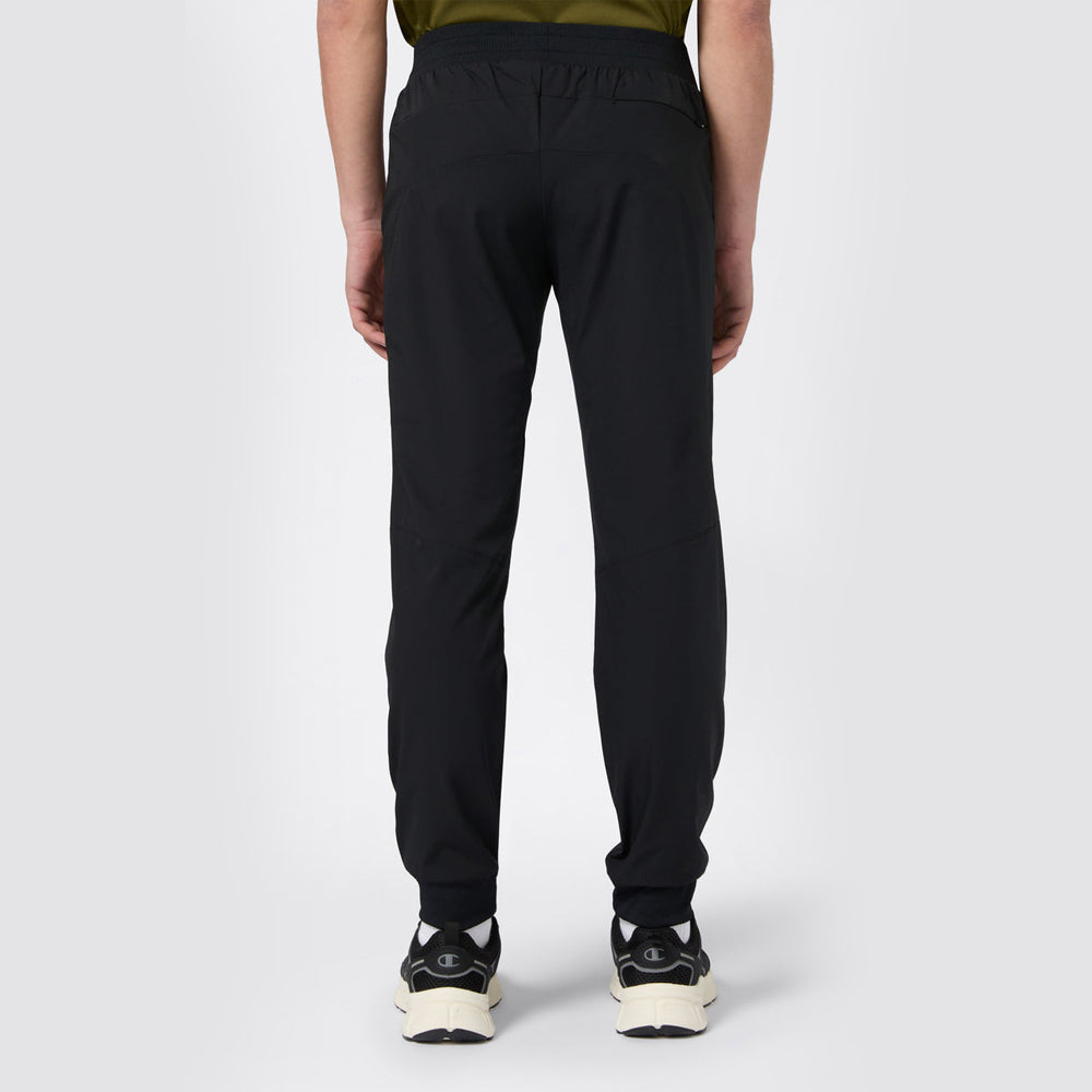 Pantaloni uomo in nylon stretch con polsini a costine c-tech