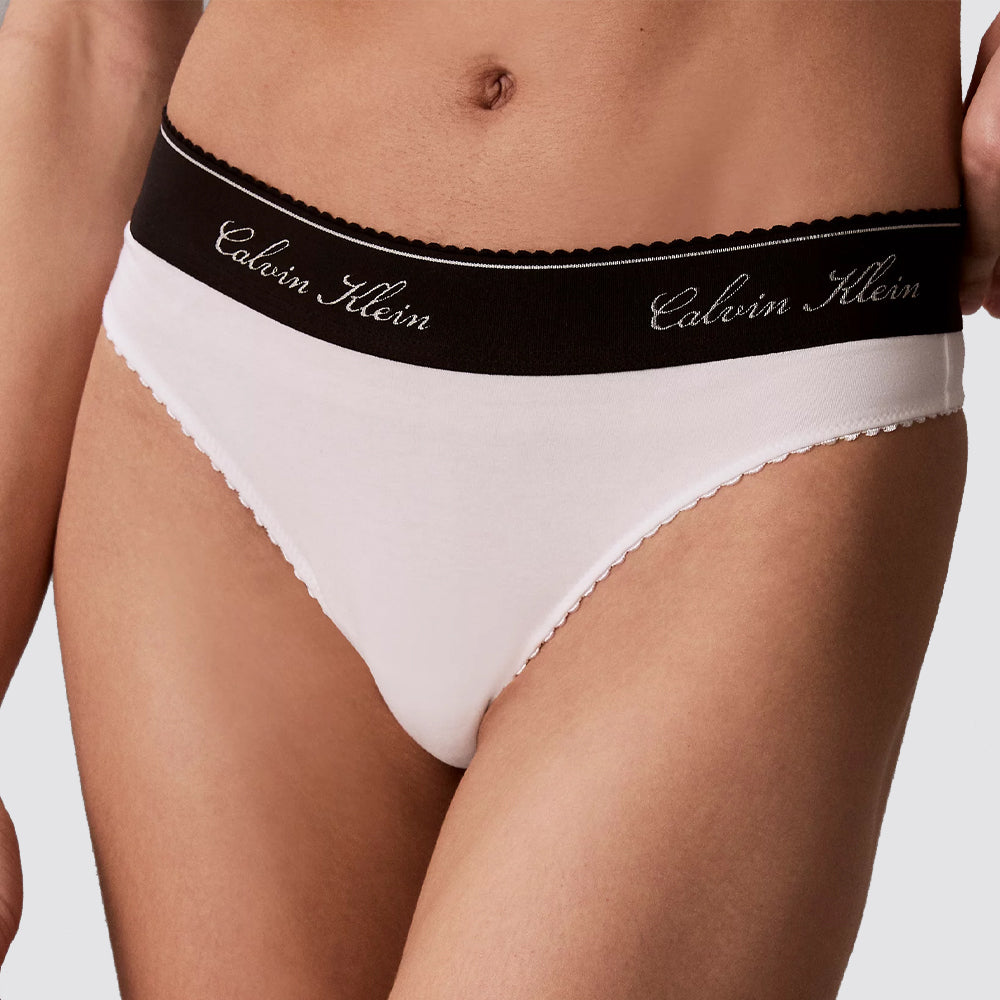Perizoma donna calvin klein icon cotton modal script