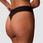 Perizoma donna microfibra vita media logo