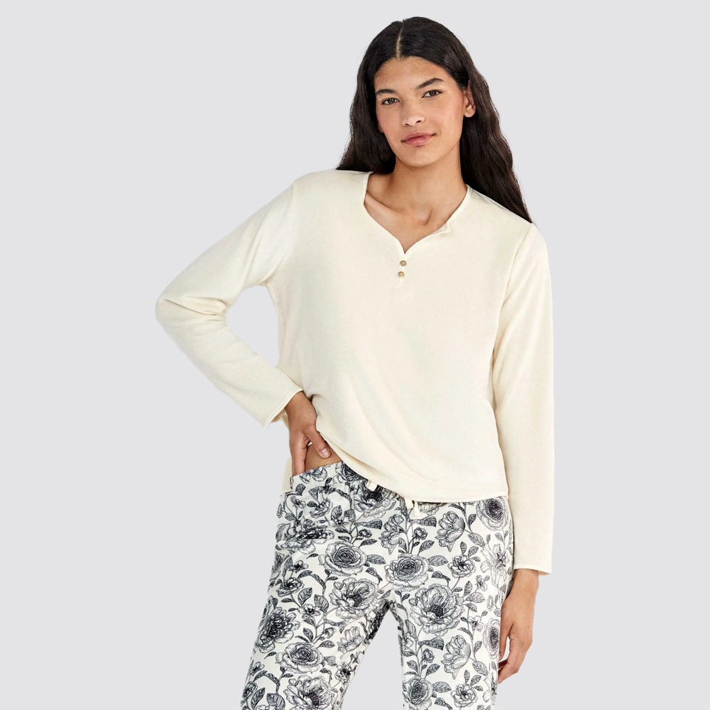 Pigiama donna gisela con pantaloni floreali
