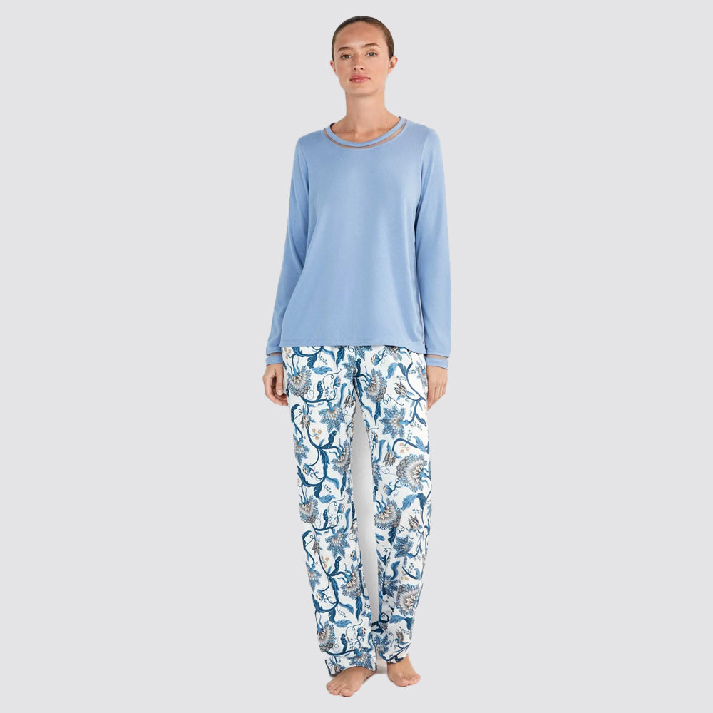 Pigiama donna gisela con pantaloni floreali