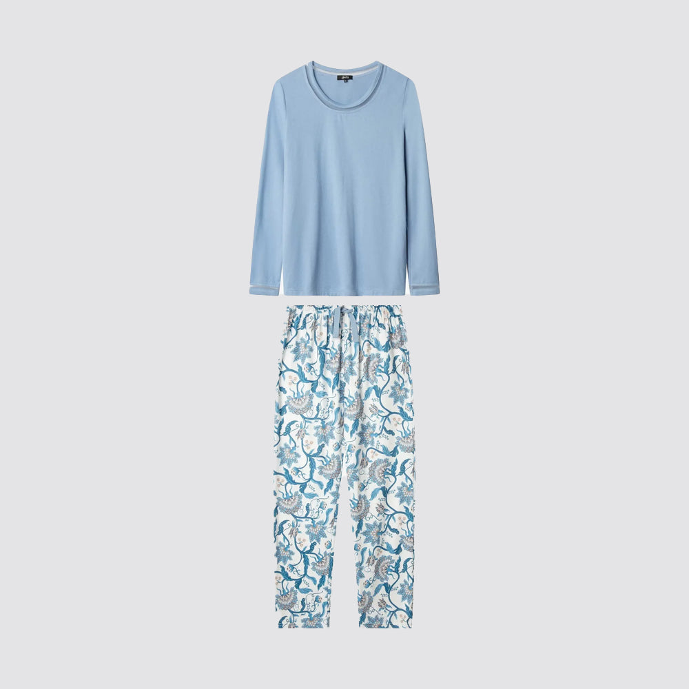 Pigiama donna gisela con pantaloni floreali