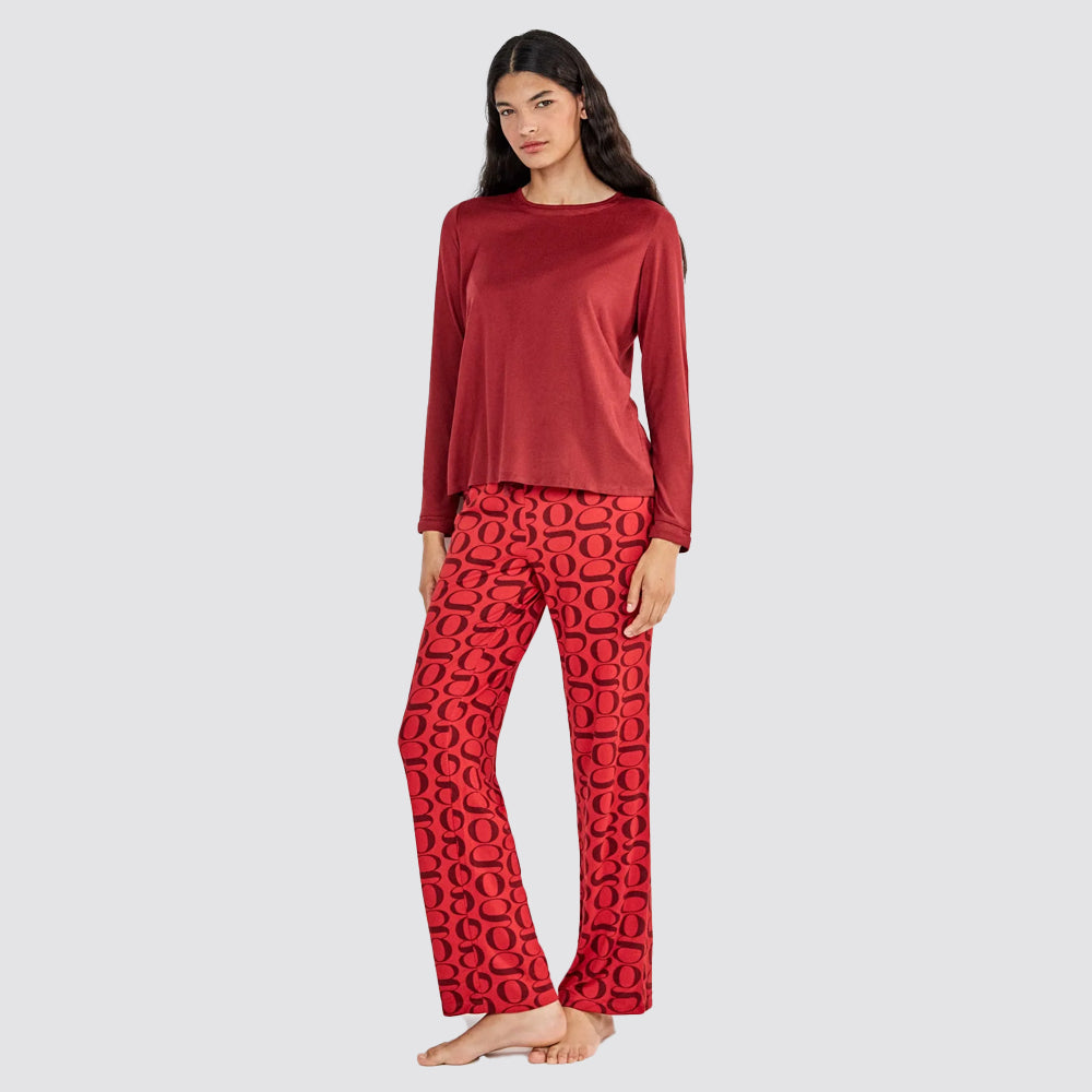 Pigiama donna gisela con pantaloni monogramma