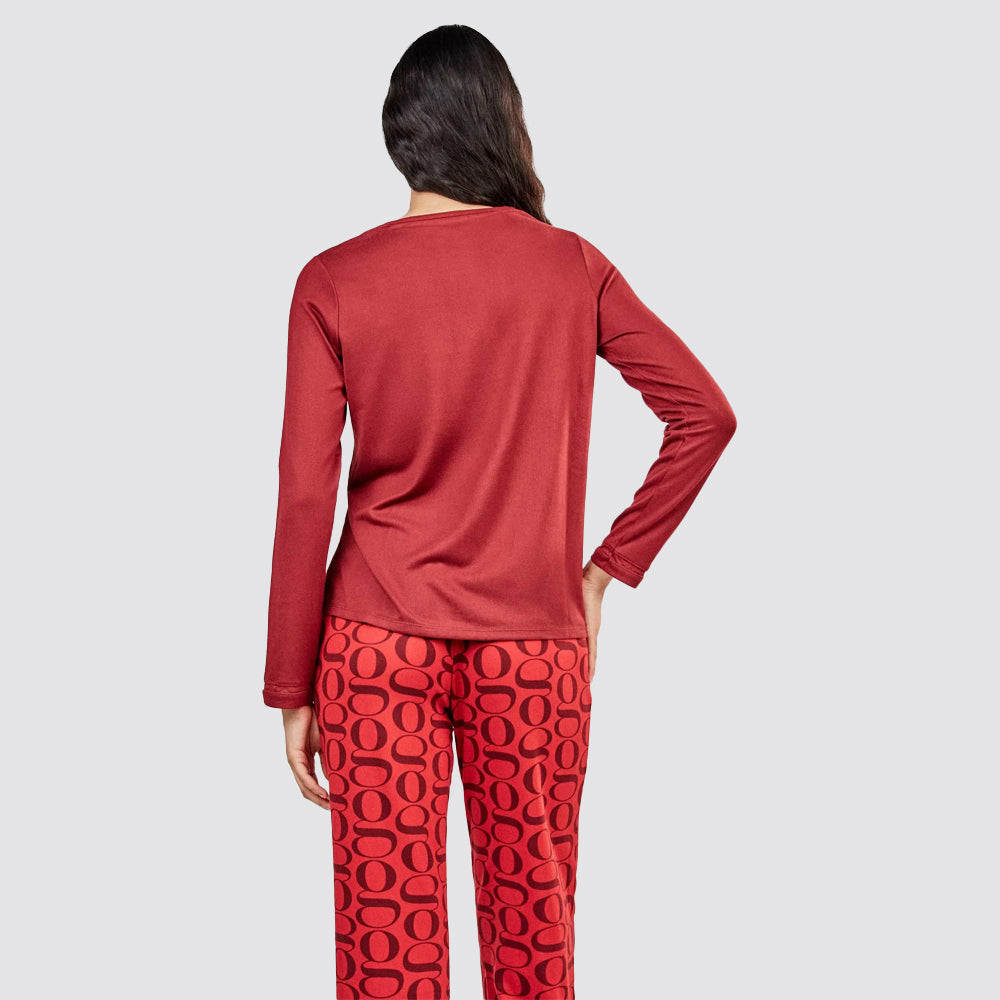 Pigiama donna gisela con pantaloni monogramma