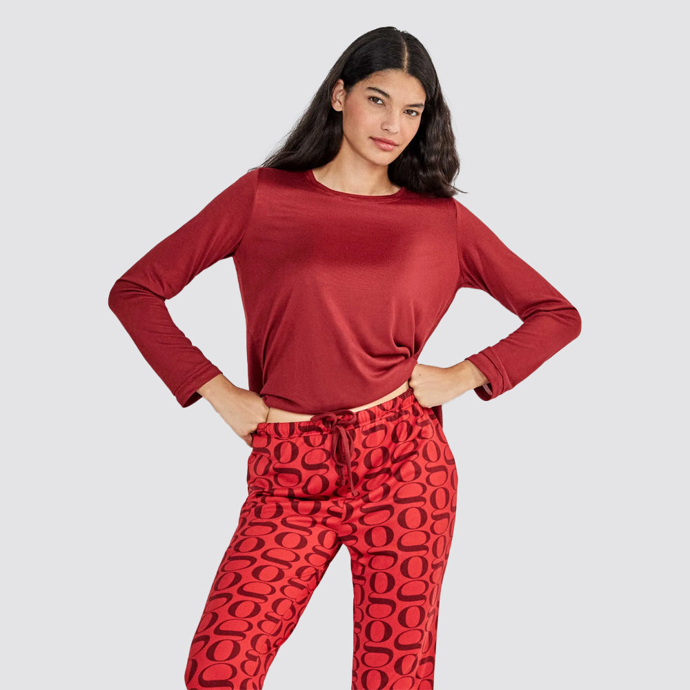Pigiama donna gisela con pantaloni monogramma