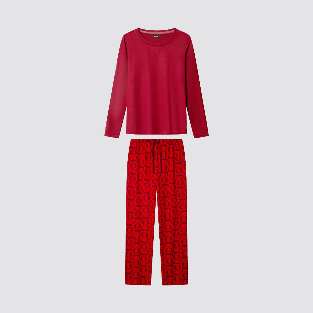 Pigiama donna gisela con pantaloni monogramma