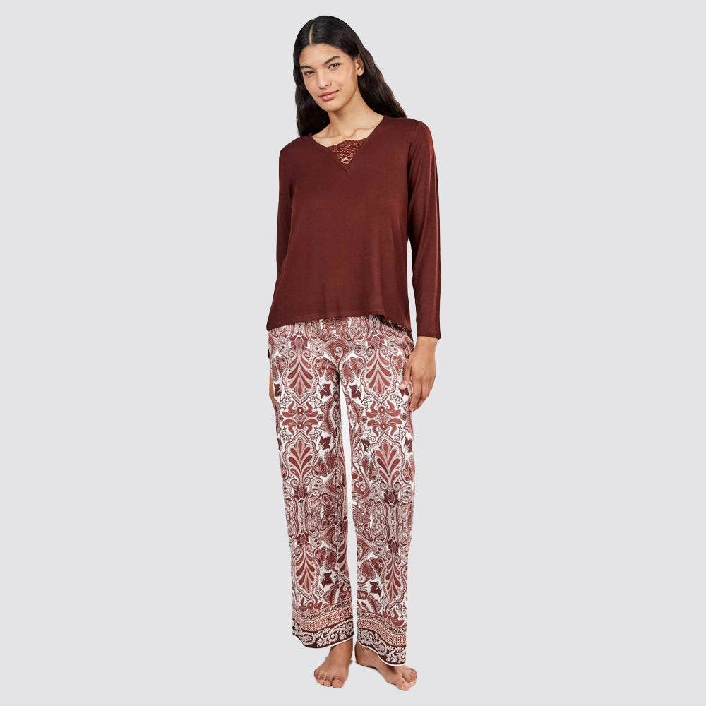 Pigiama donna gisela in viscosa fantasia paisley