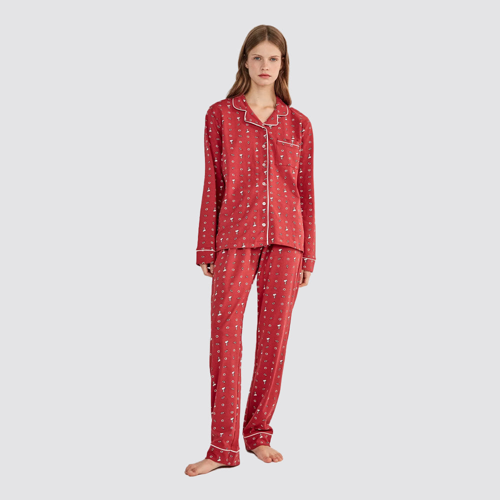 Pigiama donna gisela snoopy camicia in cotone