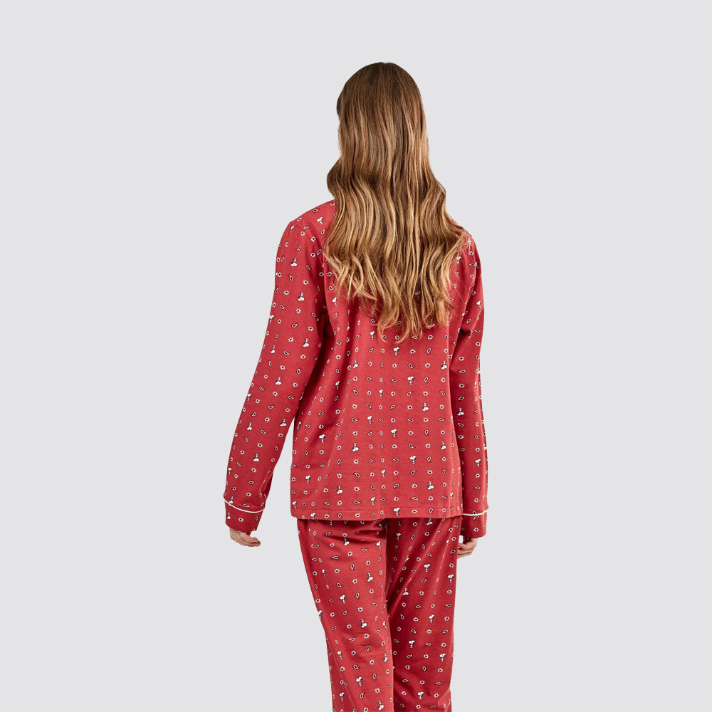 Pigiama donna gisela snoopy camicia in cotone