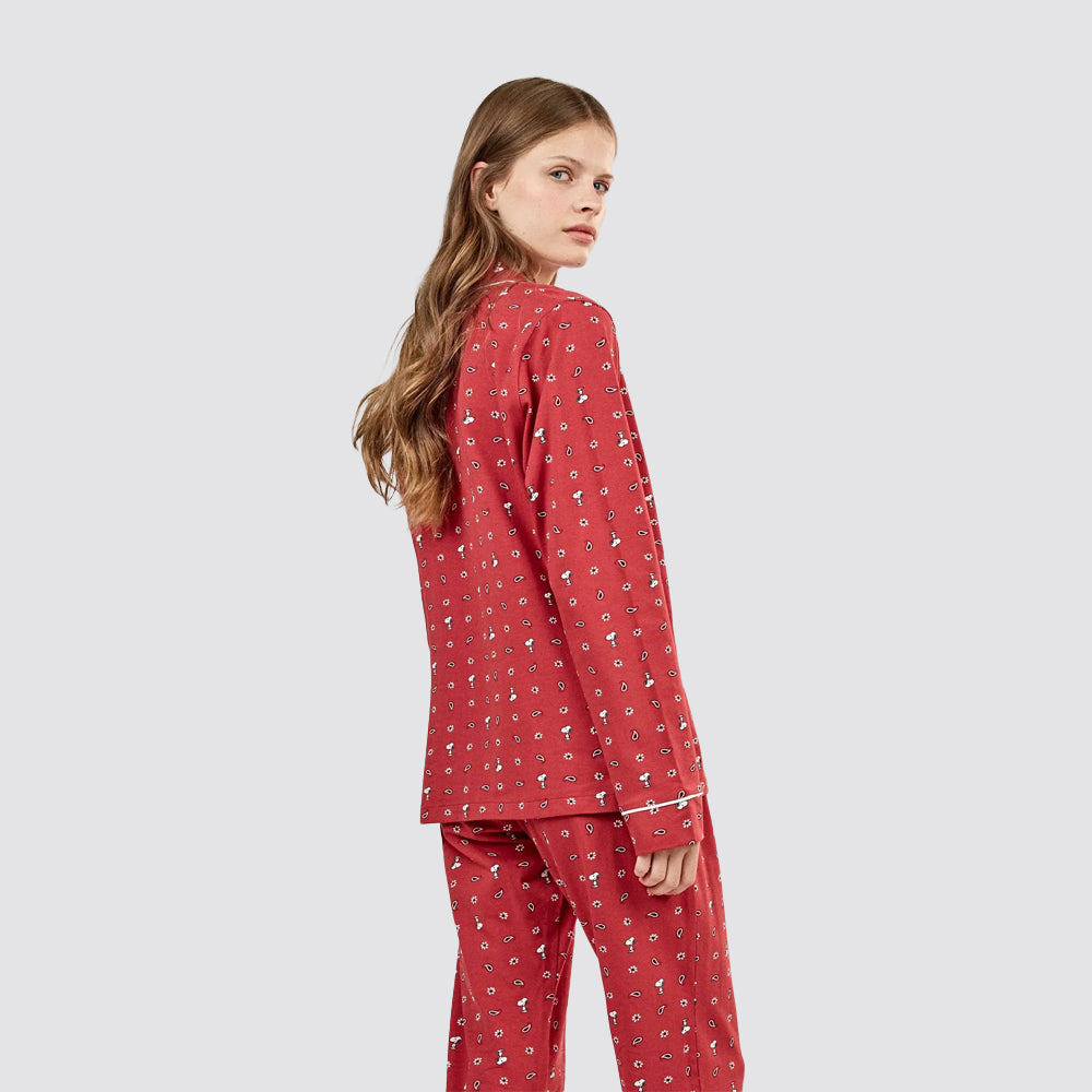 Pigiama donna gisela snoopy camicia in cotone