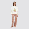 Pigiama donna gisela snoopy con pantaloni a righe