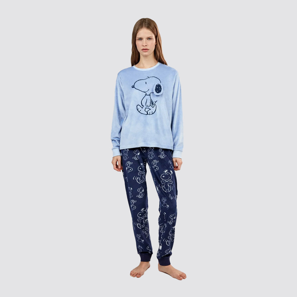 Pigiama donna gisela snoopy con pantaloni stampati