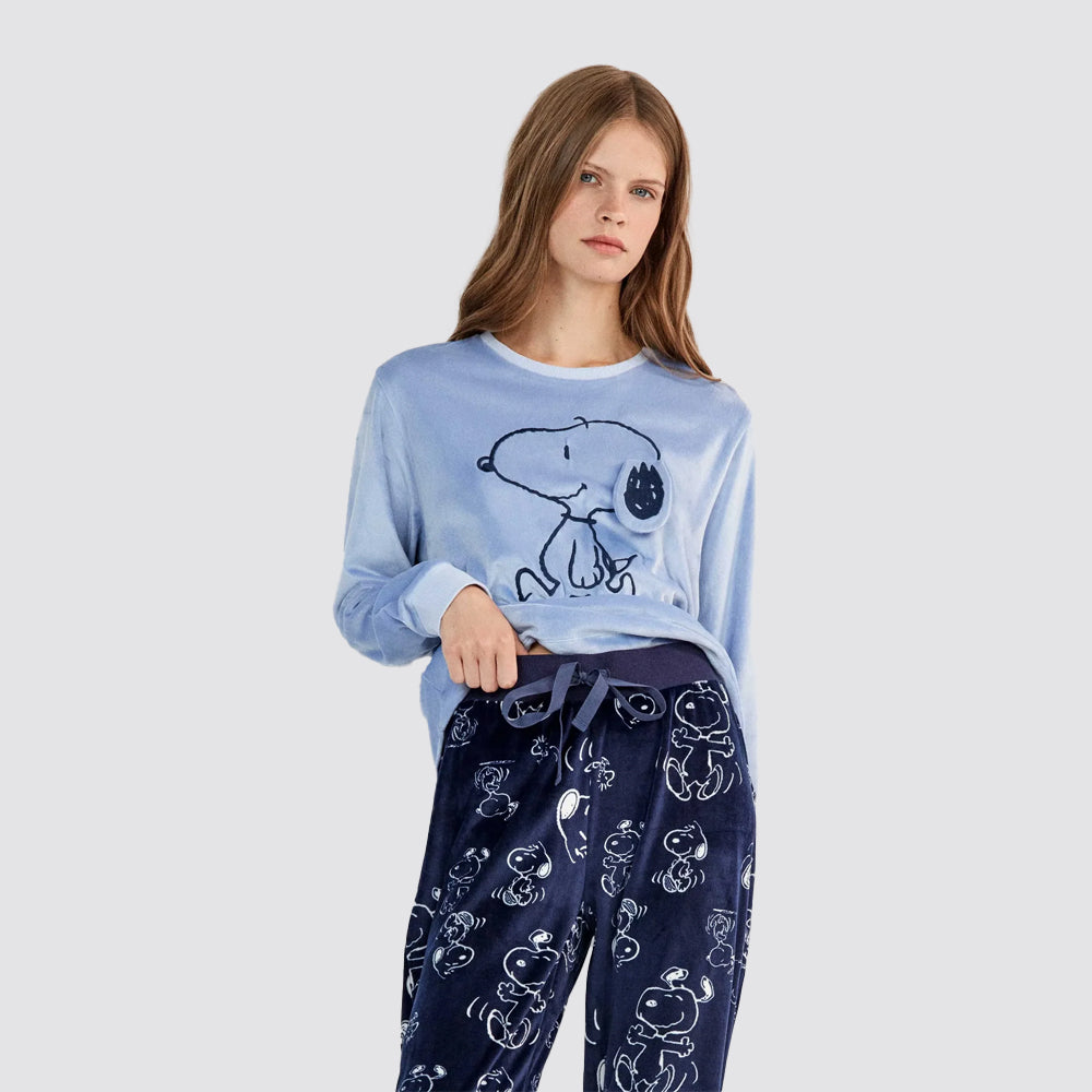 Pigiama donna gisela snoopy con pantaloni stampati