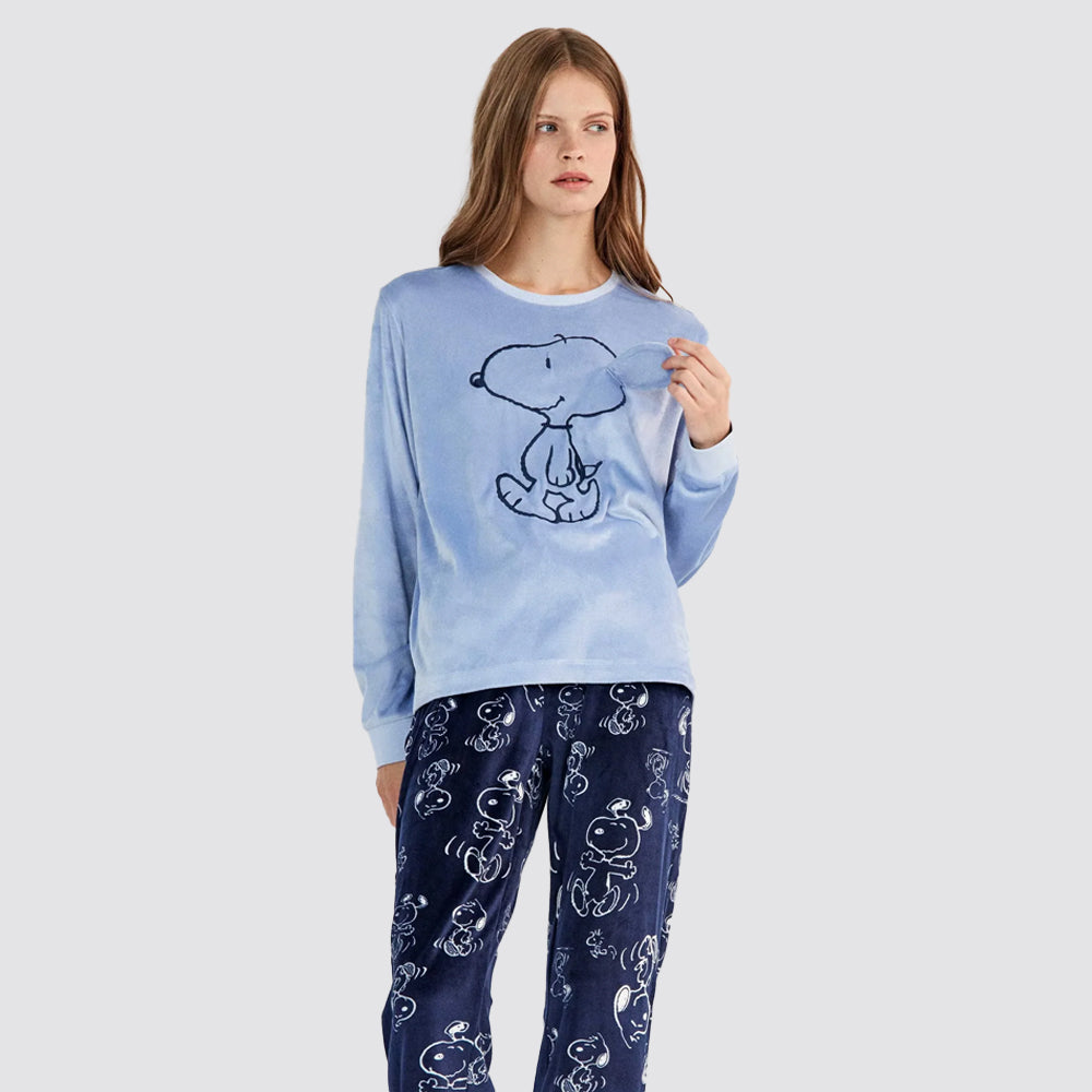 Pigiama donna gisela snoopy con pantaloni stampati