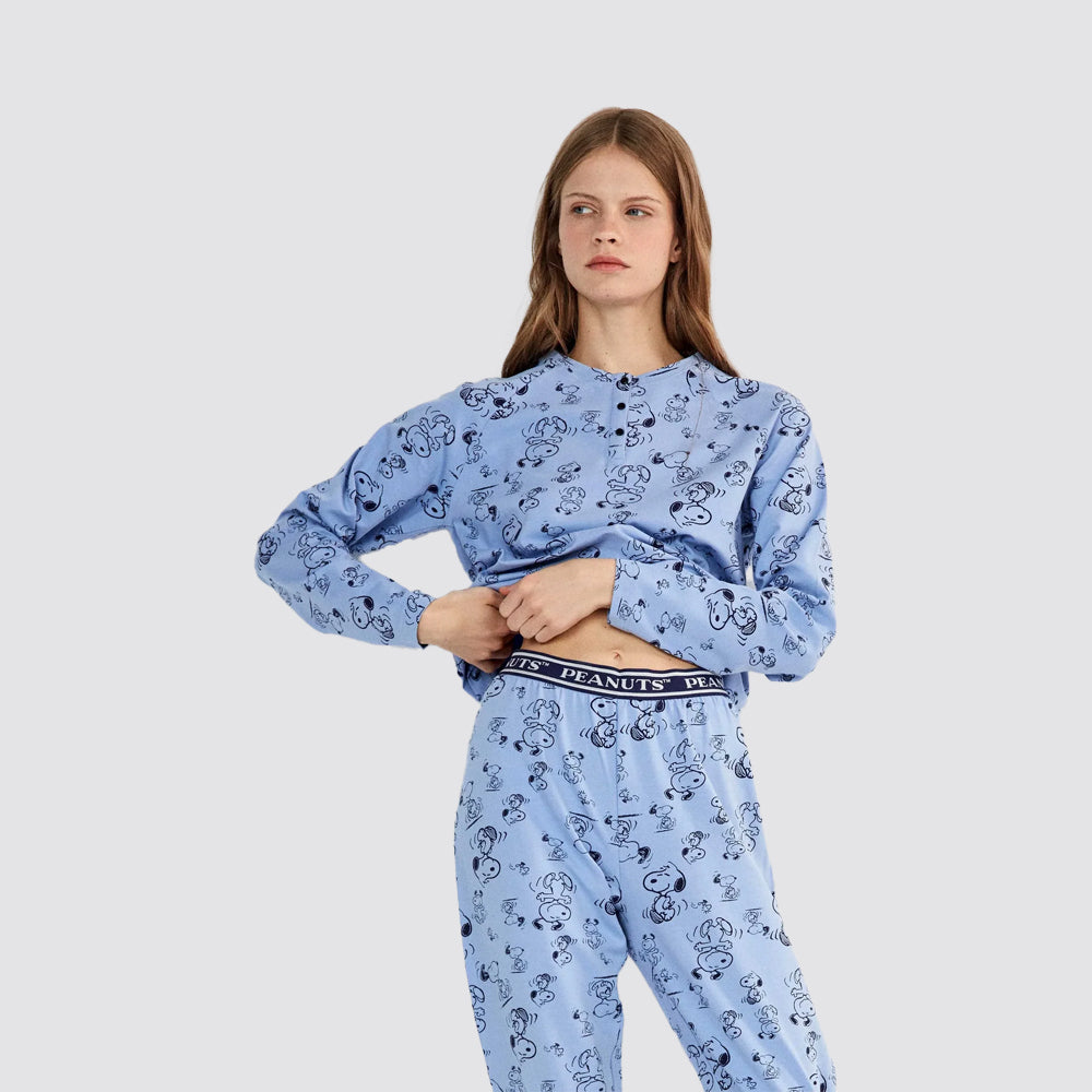 Pigiama donna gisela snoopy in cotone