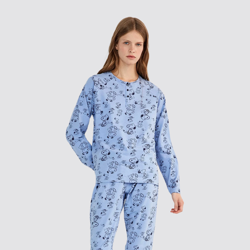 Pigiama donna gisela snoopy in cotone