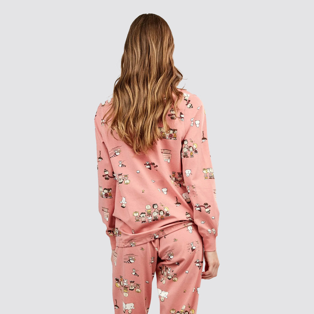 Pigiama donna gisela snoopy in cotone elasticizzato