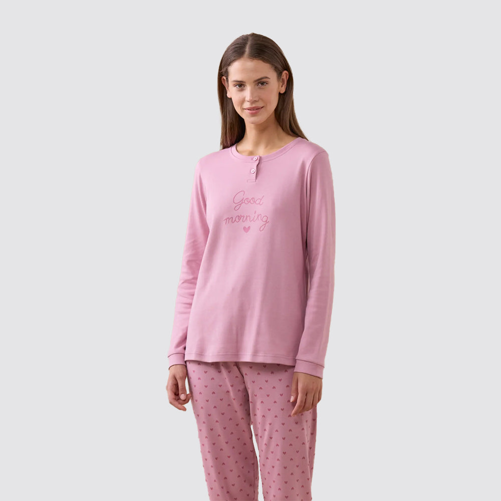 Pigiama donna noi di notte caldo cotone invernale