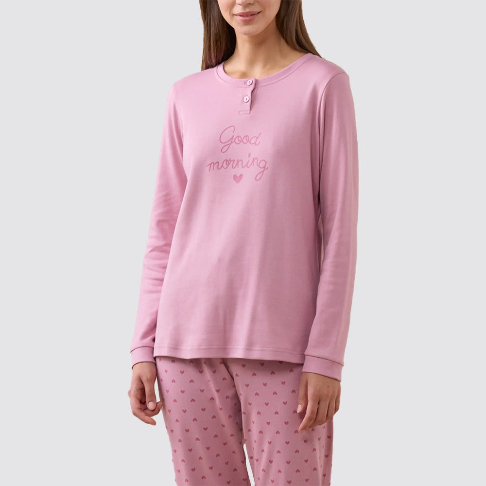Pigiama donna noi di notte caldo cotone invernale