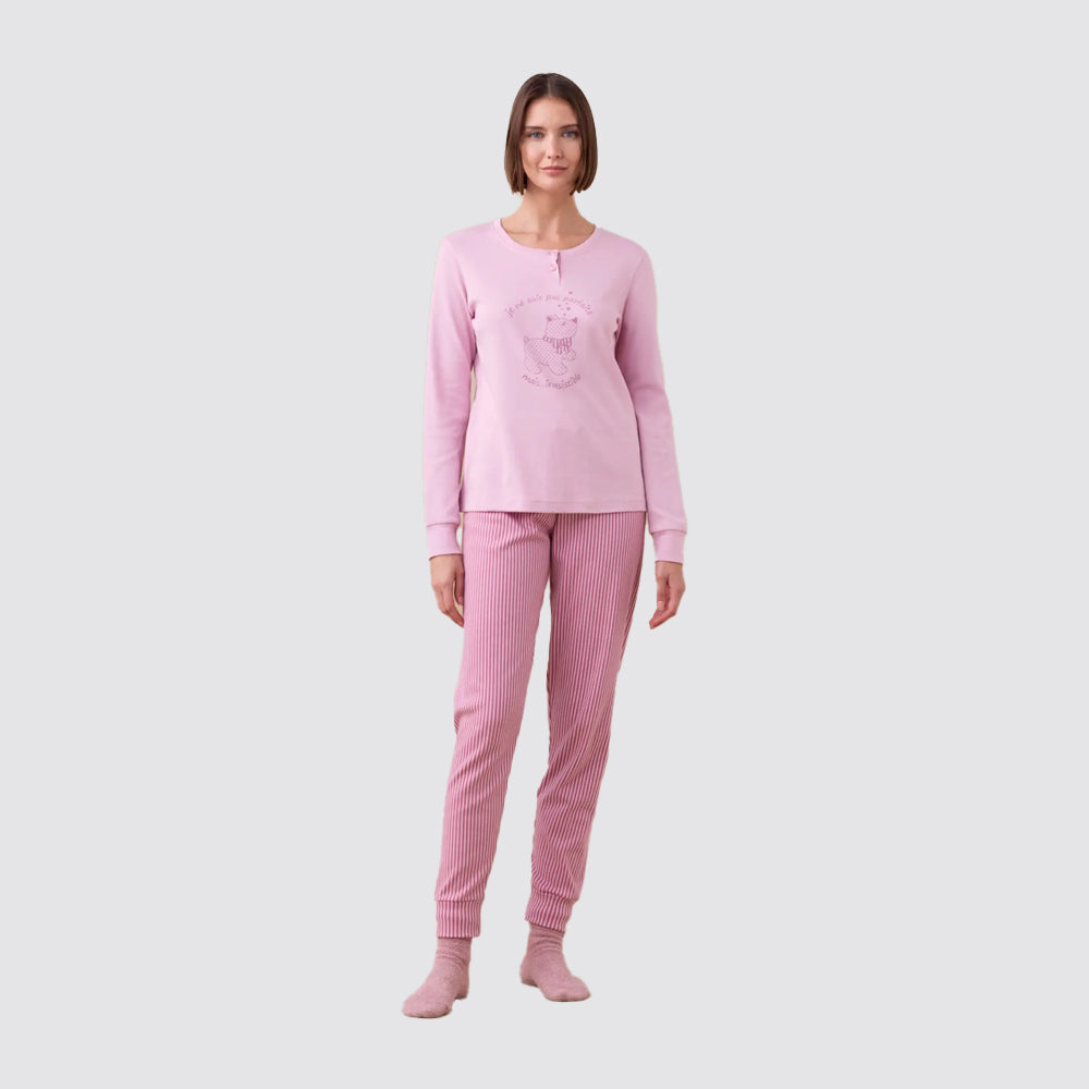 Pigiama donna noi di notte caldo cotone serafino