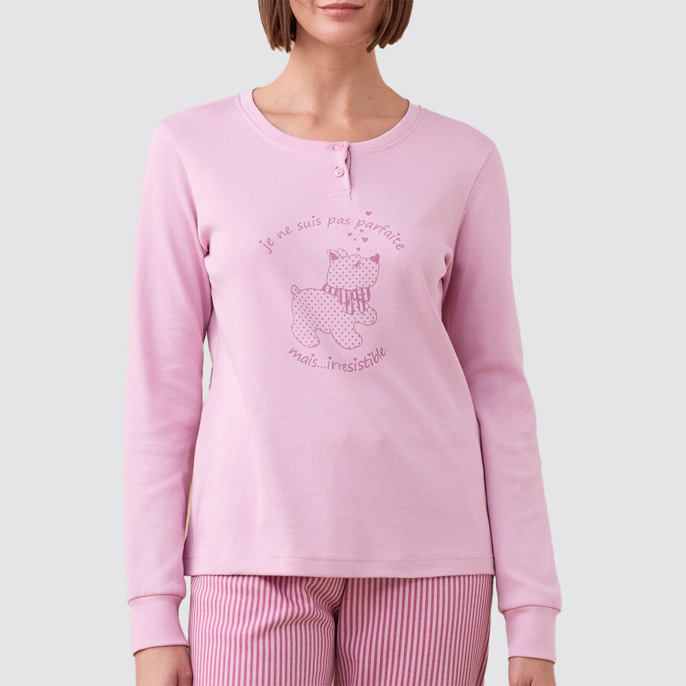 Pigiama donna noi di notte caldo cotone serafino