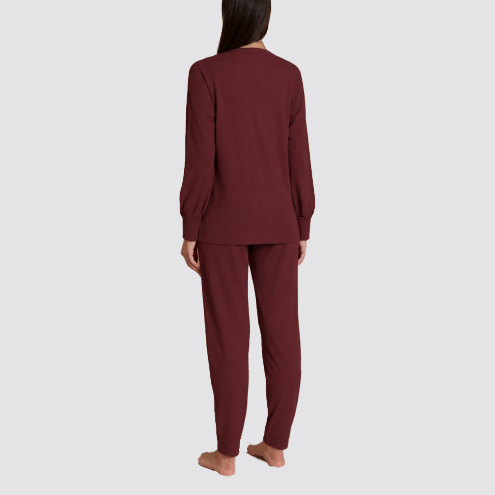 Pigiama donna ragno girocollo in caldo cotone interlock