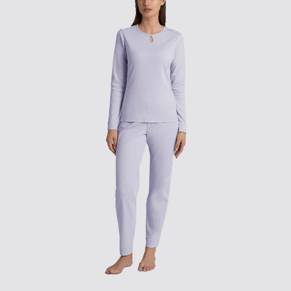Pigiama donna ragno lungo in thermo cotton scollo a goccia