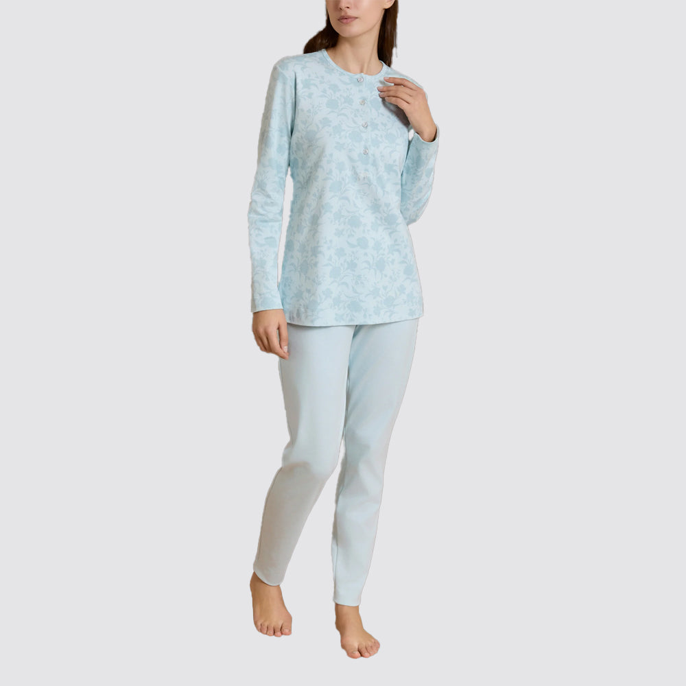 Pigiama donna ragno serafino in caldo cotone interlock