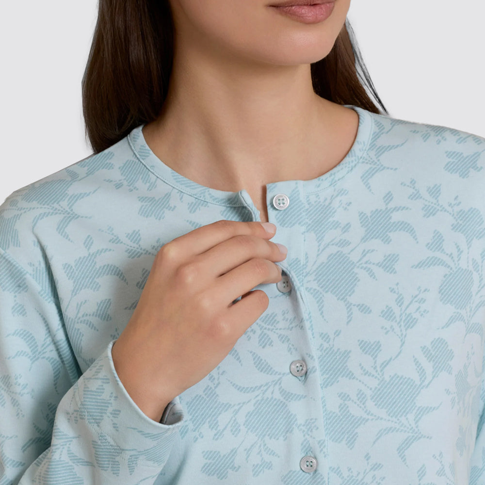 Pigiama donna ragno serafino in caldo cotone interlock